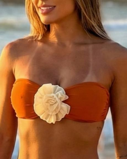 Top Cindy Terracota/Off White Canelado Light