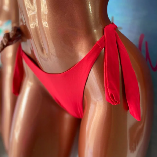 Calcinha Bananinha de amarrar empina bumbum Vermelho