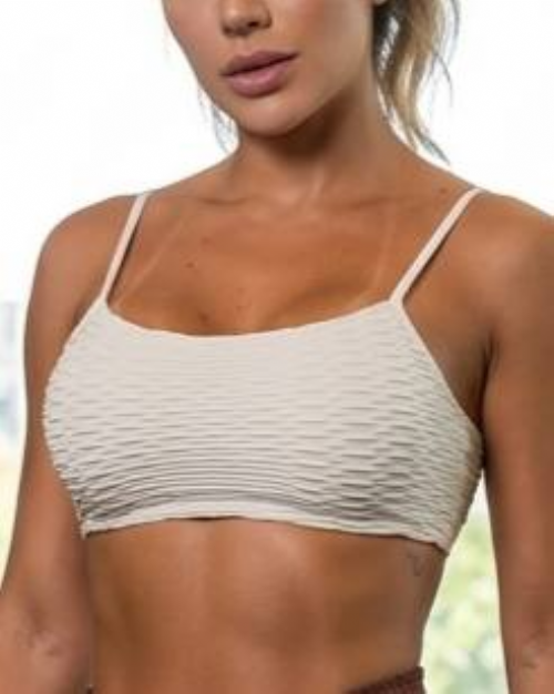 Top Fitness Thayn� Bolha Off White Poliamida