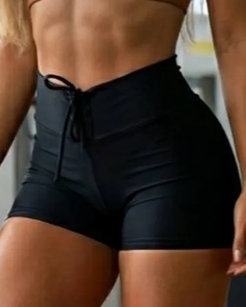 Short Fitness Regulagem Frontal Preto