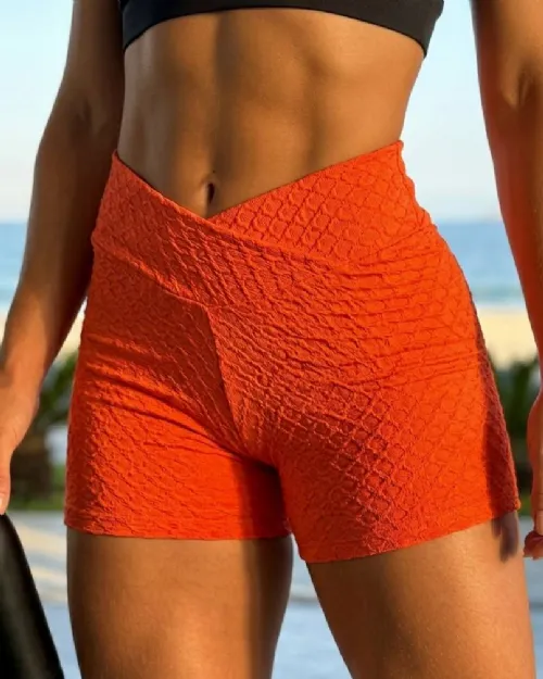 Short Fitness Texturizado Coral