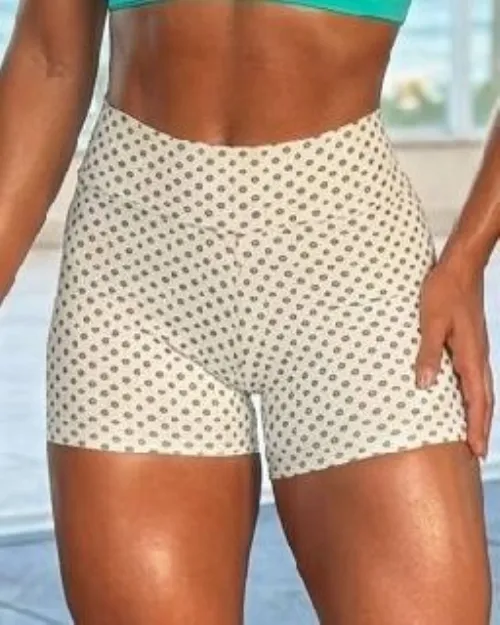 Short Fitness Cream Po� Verde