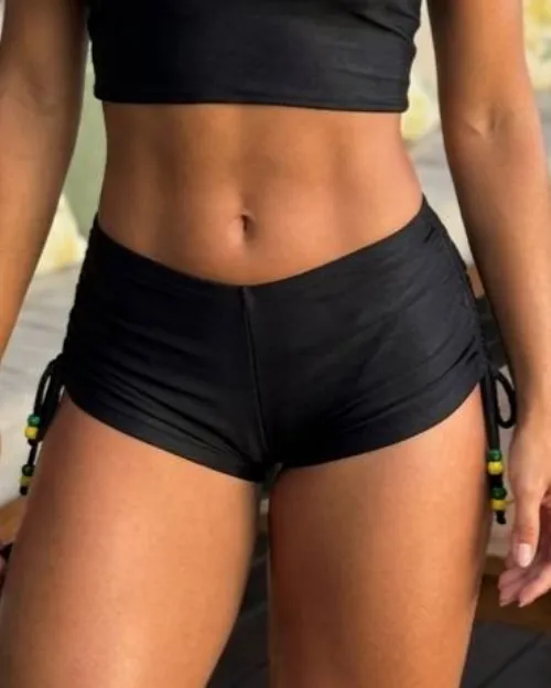 Sunquini shortinho regul�vel preto