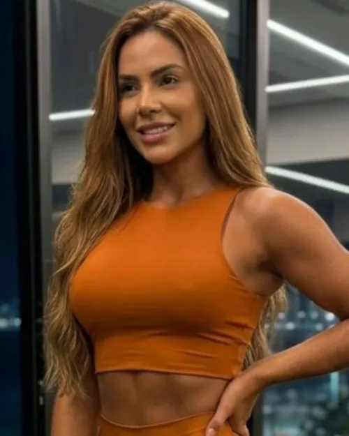 Cropped Fitness Verona Terracota Poliamida