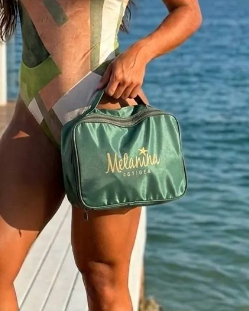 Necessaire Melanina Exclusiva Verde Floresta