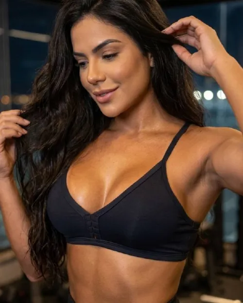 Top Fitness Regul�vel Clara Preto Poliamida