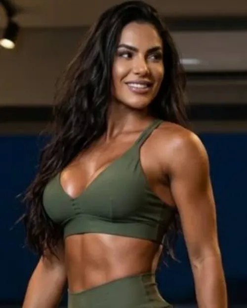 Top Fitness Multiformas Verde Militar Poliamida