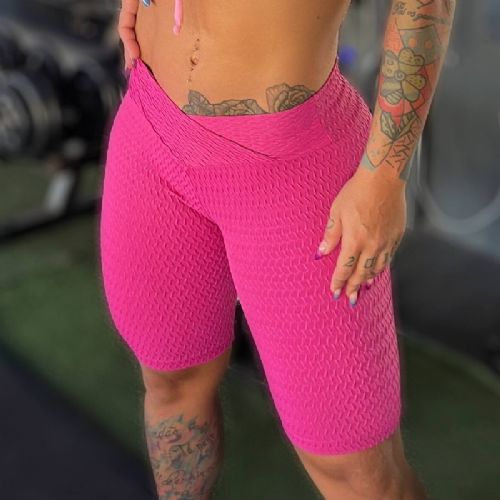 Bermuda Fitness Texturizada Pink