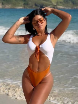 Mai� Anita La�os Terracota/Branco