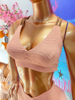 Top Fitness Multiformas Texturizado Ros�/Cacau