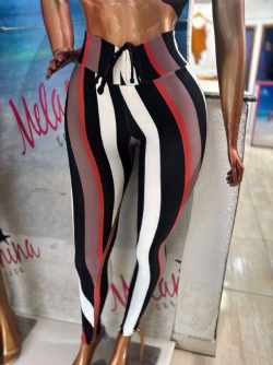 Legging Fitness Regulagem Frontal Listras Wave