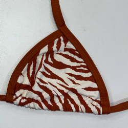 Cortininha Estampada Tiger Vi�s Terracota