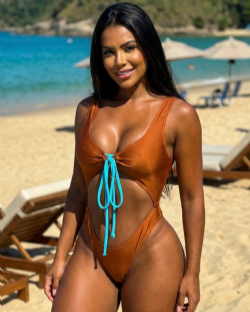 Mai� Anita La�os Terracota/Azul Claro