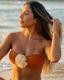 Top Cindy Terracota/Off White Canelado Light