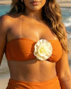 Top Cindy Terracota/Off White Canelado Light