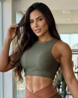 Cropped Fitness Verona Verde Oliva Poliamida