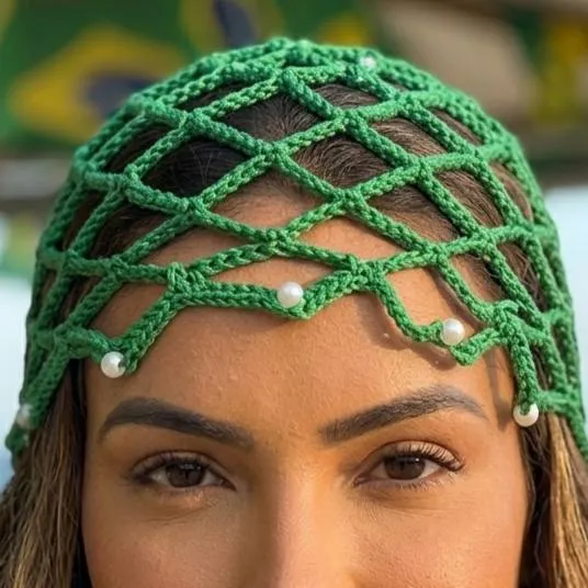 Touca Brasil Croch� - V�rias cores!