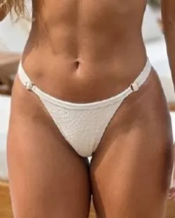 Calcinha Marquinha Fita Regul�vel Jacquard Off White