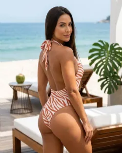 Mai� Miss Estampado Tiger Terracota