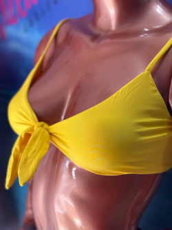 Top Blogueirinha de Amarrar Amarelo Sol