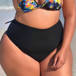 Calcinha retr� alta biqu�ni preta