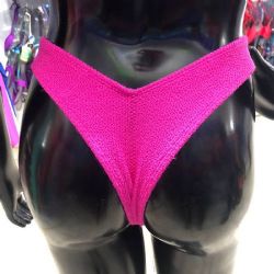 Calcinha fio empina bumbum biqu�ni TEXTURIZADA PINK