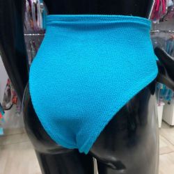 Calcinha retro gringa Azul Claro TEXTURIZADA