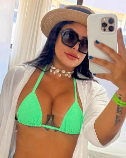 Cortininha Ol�mpia Drapeada Verde Neon