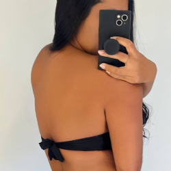 Top Tomara Que Caia Resort Preto com bojo