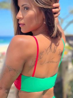 Top B�rbara Duo Verde/Vermelho