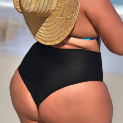 Calcinha retr� alta biqu�ni preta