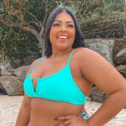 Top V biqu�ni Verde Agua