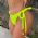 Calcinha kylie de amarrar texturizada com miçanga Neon